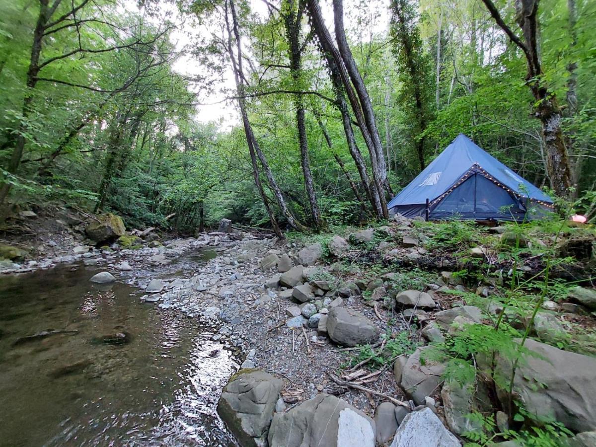 Hotel Senxunia Glamping Nel Bosco Zancona Esterno foto